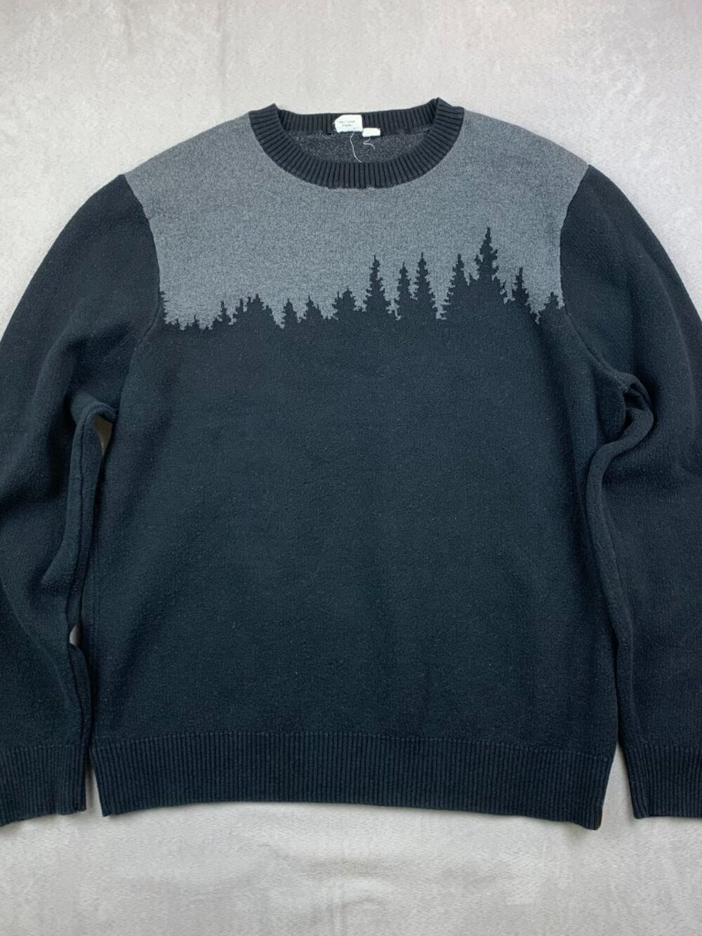 Tentree Mens Sweater Medium Black Highline Juniper Crewneck Knit Organic Cotton
